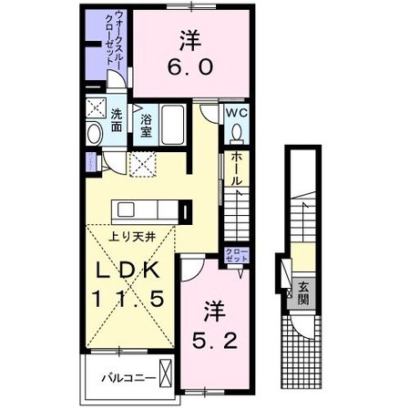 甲東園駅 徒歩36分 2階の物件間取画像